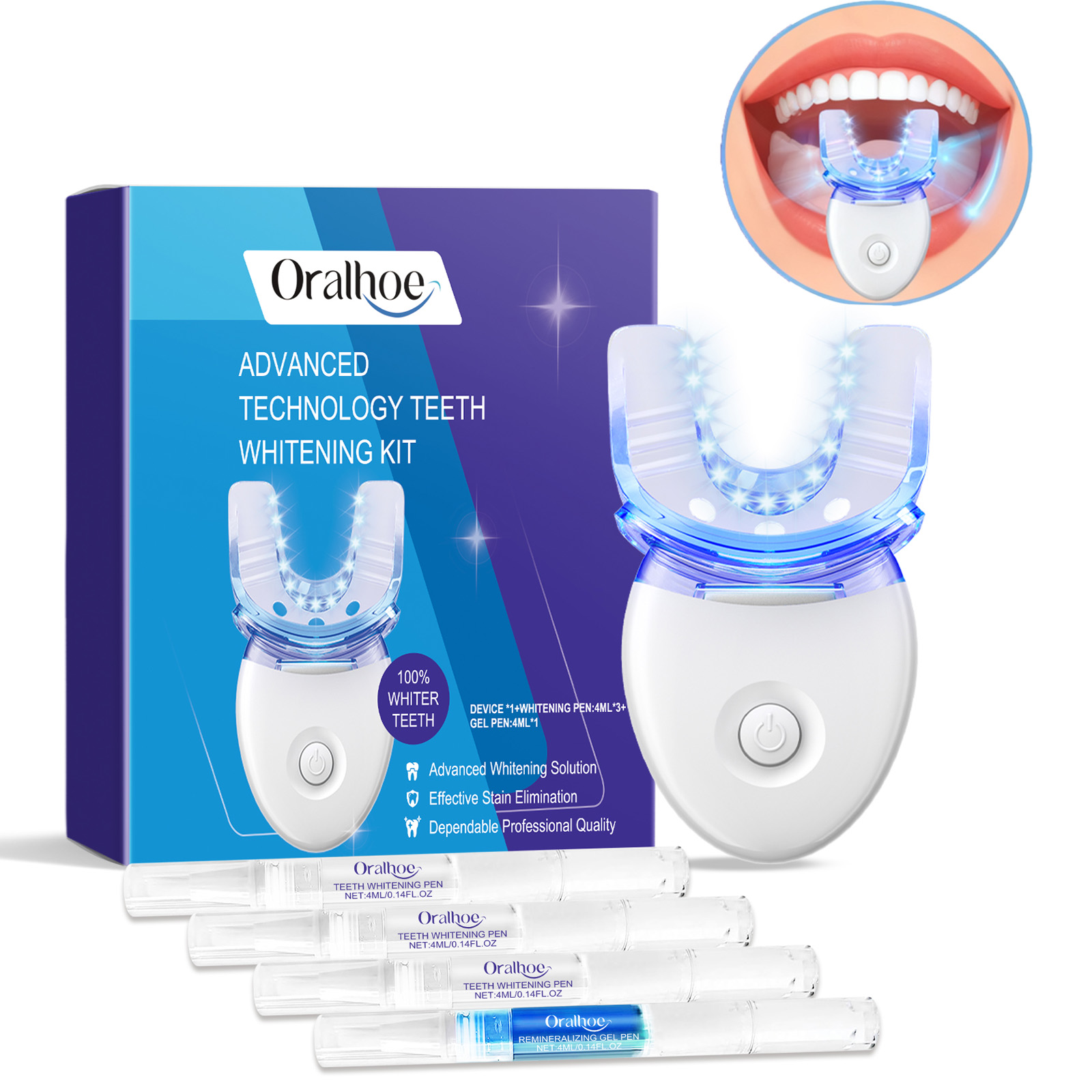Teeth Whitening Kit - Kit luce LED professionale per sbiancamento
